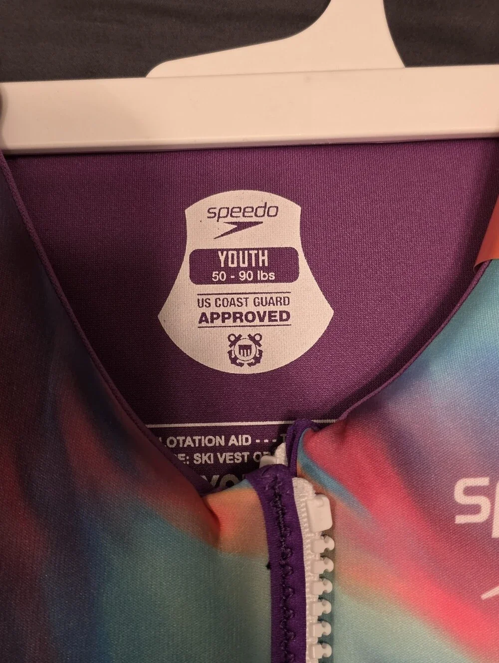 Speedo Junior Swim Vest - Purple Multi-Tone - 50-90 Lbs